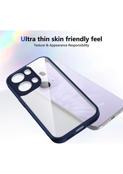 Oppo RENO13 Pro,için Eabhulie Kılıf, Kamera Lens Korumalı Hibrit 2'si 1 Arada Şeffaf Kılıf-Blue (Yurt Dışından) fırsatları
