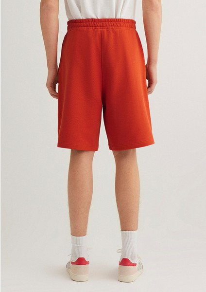 Mavi Logo Baskılı Turuncu Şort 0410240-70435