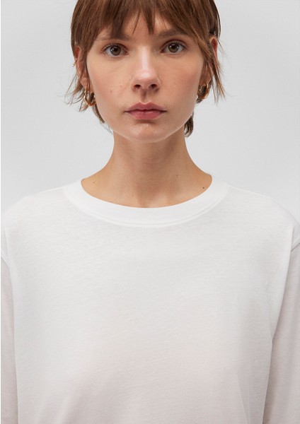 Uzun Kollu Ekru Basic Tişört 1613038-70057