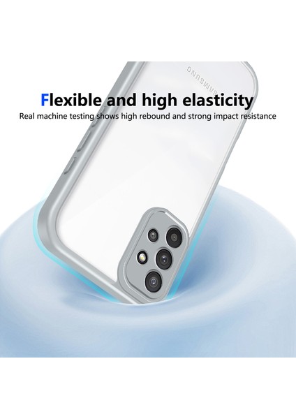 Samsung Galaxy A13 4g,için Eabhulie Kılıf, Kamera Lens Korumalı Hibrit 2'si 1 Arada Şeffaf Kılıf-Gri (Yurt Dışından) indirimleri