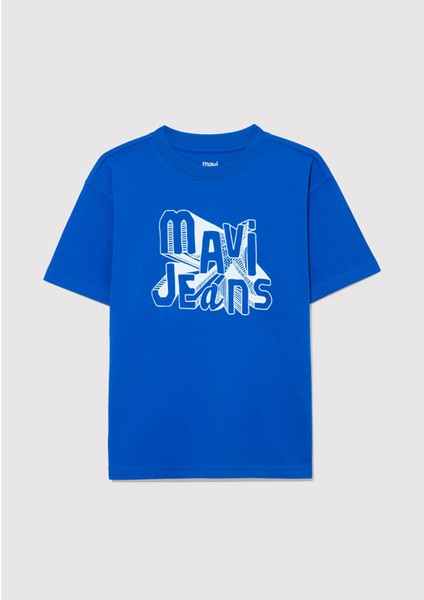 Mavi Jeans Baskılı Mavi Tişört 6610281-82491