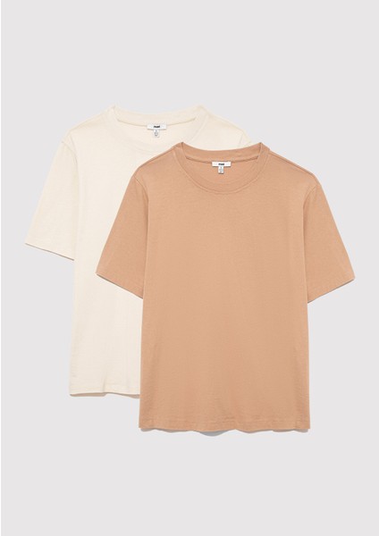 2li Kadın Basic Tişört 1611366-70072