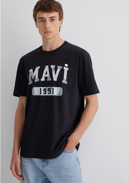 Mavi 1991 Baskılı Siyah Tişört 0612573-900