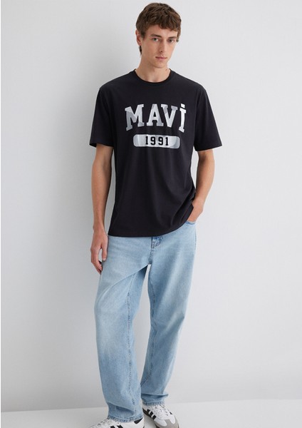Mavi 1991 Baskılı Siyah Tişört 0612573-900