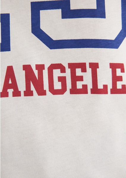 Malibu Baskılı Ekru Tişört 1613083-70057