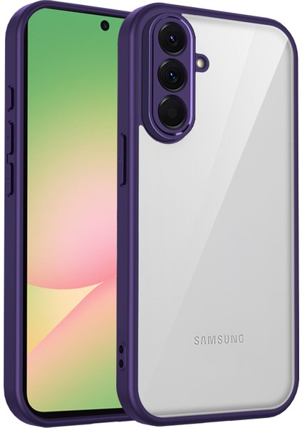 Samsung Galaxy A56,IÇIN Eabhulie Kılıf, Kamera Lens Korumalı Hibrit 2'si 1 Arada Şeffaf Kılıf-Mor (Yurt Dışından)