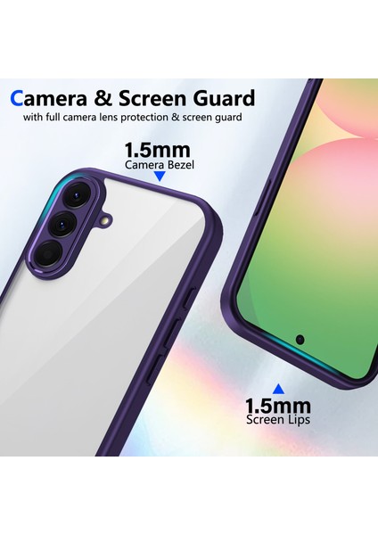 Samsung Galaxy A56,IÇIN Eabhulie Kılıf, Kamera Lens Korumalı Hibrit 2'si 1 Arada Şeffaf Kılıf-Mor (Yurt Dışından) fiyatları