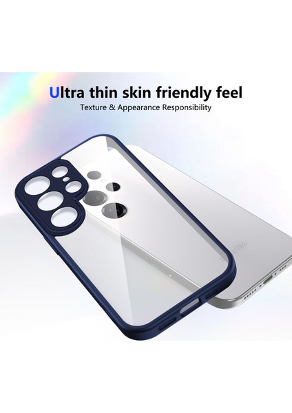 Samsung Galaxy S23 Ultra,için Eabhulie Kılıf, Kamera Lens Korumalı Hibrit 2'si 1 Arada Şeffaf Kılıf-Blue (Yurt Dışından) fırsatları