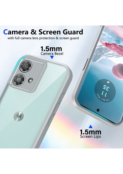 Motorola Edge 40 Neo,için Eabhulie Kılıf, Kamera Lens Korumalı Hibrit 2'si 1 Arada Şeffaf Kılıf-Gri (Yurt Dışından) fiyatları