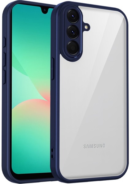 Samsung Galaxy A17,IÇIN Eabhulie Kılıf, Kamera Lens Korumalı Hibrit 2'si 1 Arada Şeffaf Kılıf-Blue (Yurt Dışından)