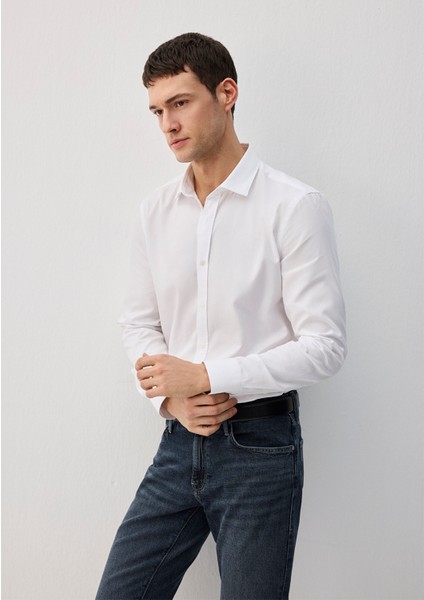 Tencel Tm Beyaz Gömlek 0211573-620
