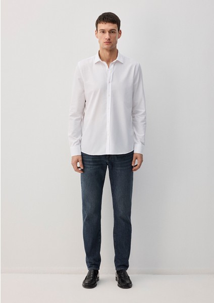 Tencel Tm Beyaz Gömlek 0211573-620