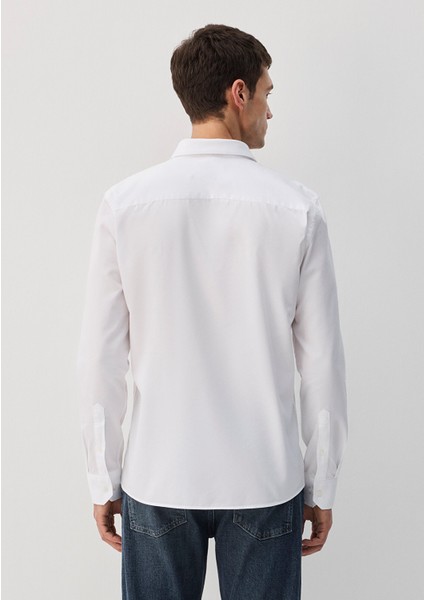 Tencel Tm Beyaz Gömlek 0211573-620