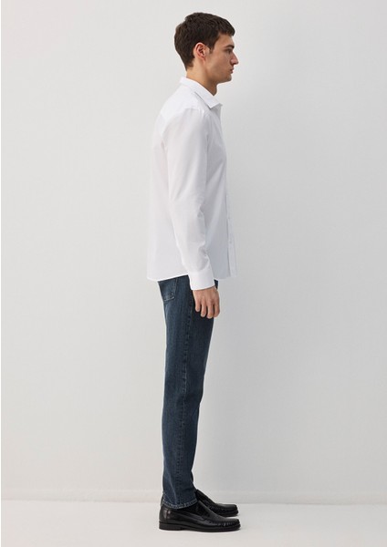 Tencel Tm Beyaz Gömlek 0211573-620