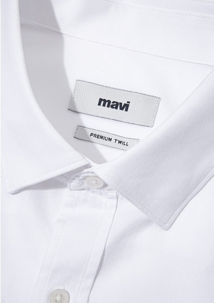 Tencel Tm Beyaz Gömlek 0211573-620