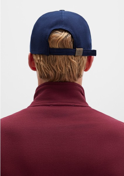 Back In Town Nakışlı Lacivert Şapka 0911883-30717