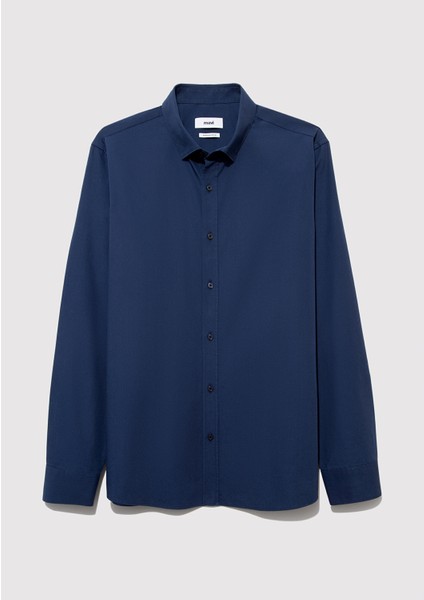 Kolay Ütülenebilir Lacivert Gömlek 0211571-70490