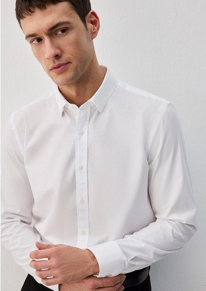 Kolay Ütülenebilir Beyaz Gömlek 0211571-620