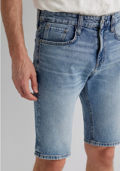 Tim Street Gölgeli Indigo Mavisi Jean Şort 0428489643
