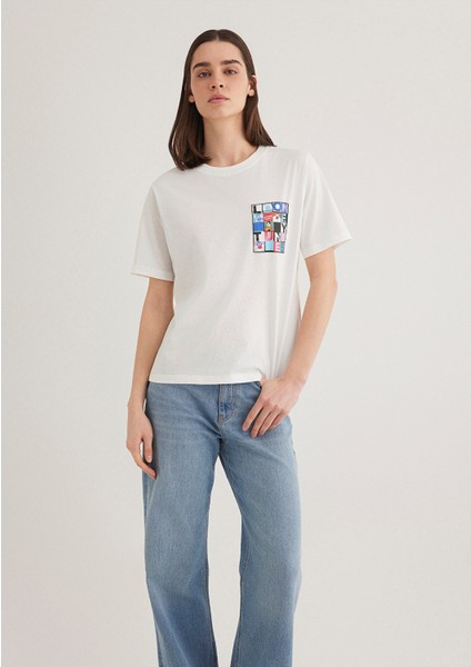 Looney Tunes Baskılı Beyaz Tişört 1613267-70057