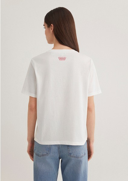 Looney Tunes Baskılı Beyaz Tişört 1613267-70057