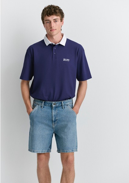 Rotterdam MV91 Street Indigo Mavisi Jean Şort 0410185-89128