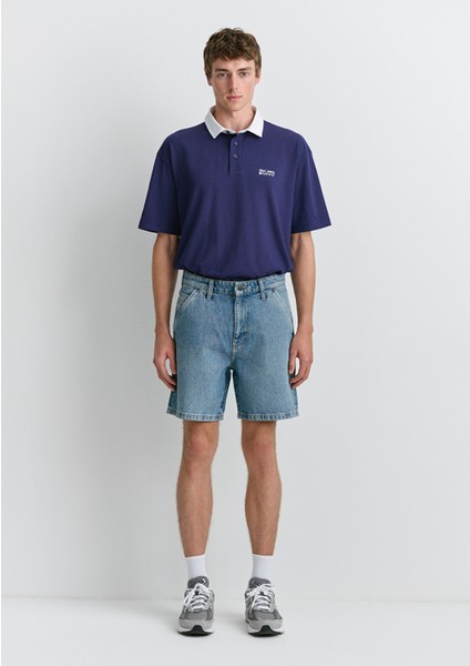 Rotterdam MV91 Street Indigo Mavisi Jean Şort 0410185-89128