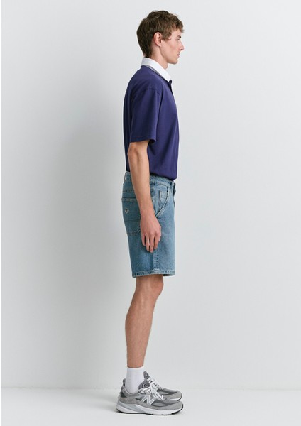 Rotterdam MV91 Street Indigo Mavisi Jean Şort 0410185-89128