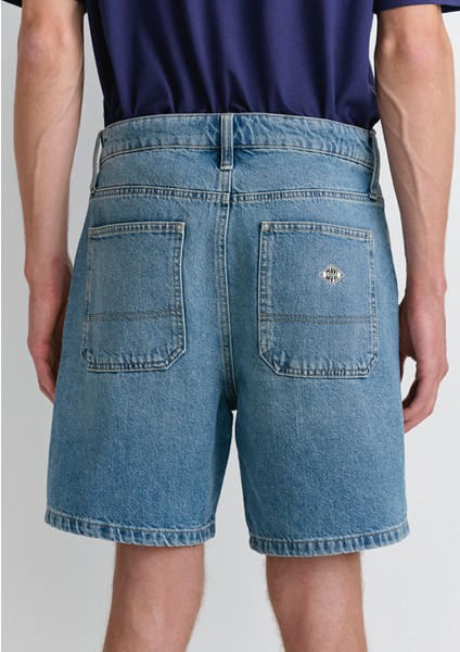 Rotterdam MV91 Street Indigo Mavisi Jean Şort 0410185-89128