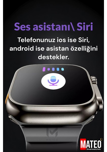 Gri 2'li Akıllı Saat ve Kablosuz Kulaklık, Android ve Ios Uyumu