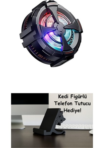 Cep Telefonu Soğutucu Fan Rgb Radyatör Soğutucu, Oyun Için Soğutma Fanı, Kablolu, IPhone 12,13 ve 14 Serisi ile Uyumlu Magsafe, Akıllı Telefon/tablet Için