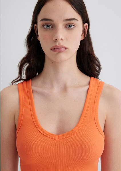 V Yaka Turuncu Basic Crop Atlet 1612375-71272