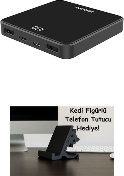 Phılıps DLP7717NB/00 10.000 Mah Powerbank, 2x Usb-A Output