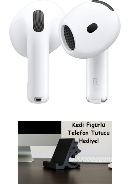 Ap4 Airpods 4.nesil ile Uyumlu Aktif Enc Anc Kablosuz Kulaklık Bluetooth Kulaklık, Aktif Gürültü Engelleme Adaptif Ses Şeffaf Mod Kişiselleştirilmiş Uzmansal Ses Usb-C Şarj Kutusu Kablosuz Şarj