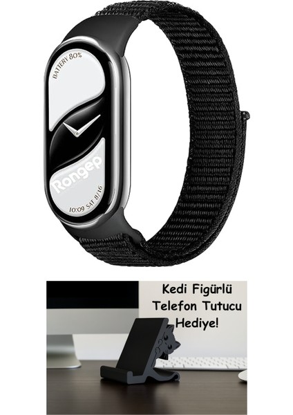 Xiaomi ile Uyumlu Mi Band 10/9/8 Için Hasır Örme Kordon Terletmeyen Nefes Alabilen Hafif Yapı Cildi Tahriş Etmeyen Cırt Cırt Tasarımlı Deformasyona Dayanıklı Rahat Kumaş Kayış