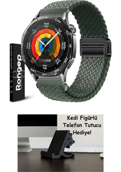 Huawei ile Uyumlu Örgü Loop 22MM Kordon Gt5/gt5 Pro/gt4/gt3/gt3 Pro/gt2/gt2 Pro 46MM Için Manyetik Tokalı Yumuşak ve Konforlu Gt5 Kordon Terletmeyen Elastik Kumaşlı Gt5 Kayış