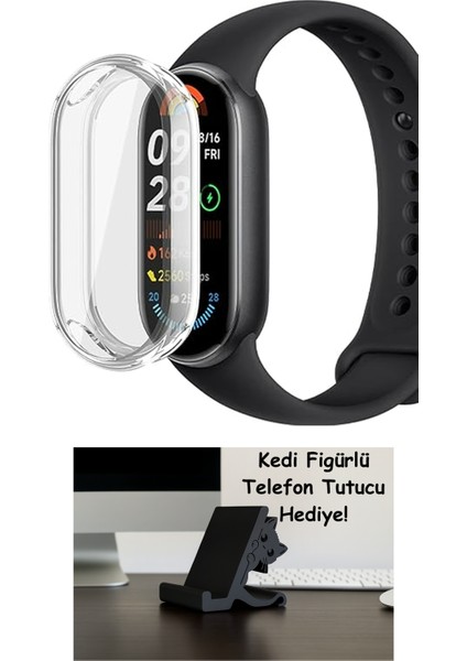 Xiaomi ile Uyumlu Mi Band 10 Için 360° Kasa Koruyucu Kılıf Yumuşak Tpu Ekran Korumalı Dokunmatiği Etkilemeyen Saatin Çevresini Tam Kavrayan Darbelere Karşı Mi Band 10 Ekran Koruyucu (Şeffaf)