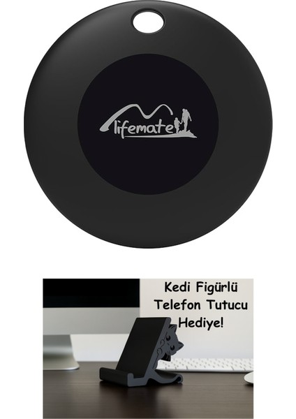 Lifetag Apple ile Uyumlu Mfı Lisanslı Smart Tag Akıllı Takip Cihazı - Siyah
