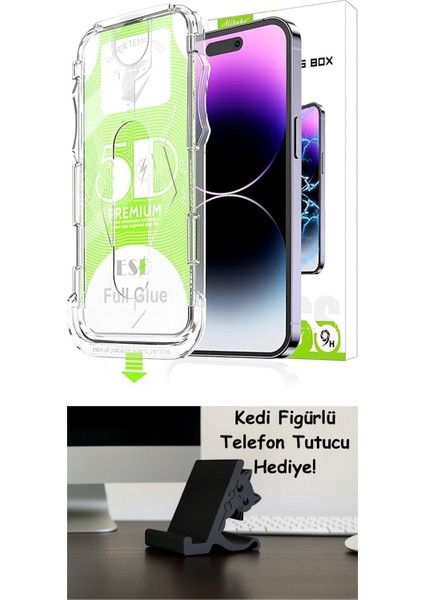 Apple iPhone 17 Pro (6.3") Için Kolay Kurulum Ekran Koruyucu Otomatik Toz Toplayan Hava Kabarcığı Bırakmayan Dokunmatik ve Görüntü Kalitesini Bozmayan iPhone 17 Pro Ekran Koruyucu Cam