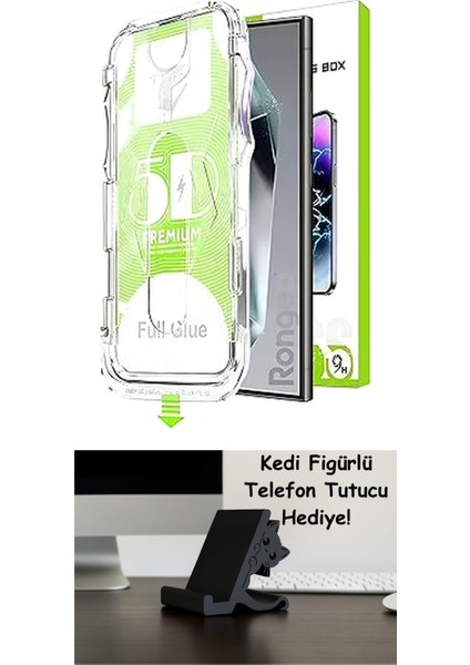 Samsung Galaxy S24 Ultra Için Kolay Kurulum Ekran Koruyucu Otomatik Toz Toplayan Hava Kabarcığı Bırakmayan Dokunmatiği ve Görüntü Kalitesini Etkilemeyen Ekranı Tam Kaplayan Cam Koruyucu
