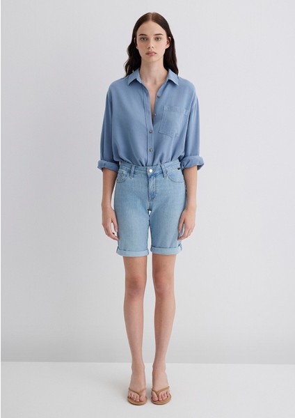 Alexis Gold Klasik Açık Mavi Jean Şort 1441589731