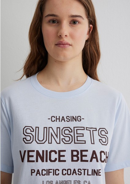 Baskılı Mavi Tişört 1613182-89201