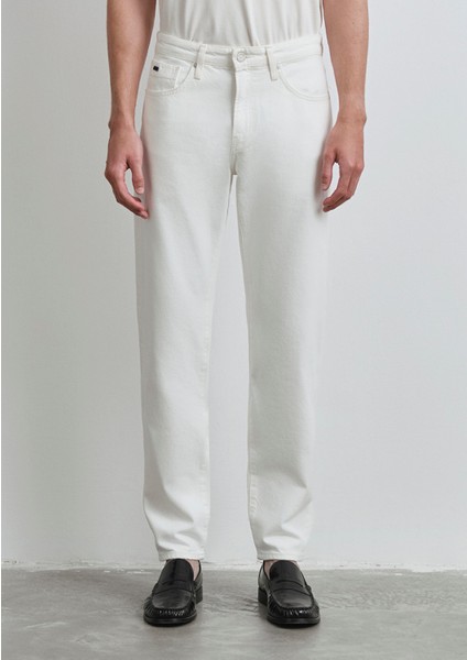 London Classic Denim Kırık Beyaz Jean Pantolon 0010172-89657
