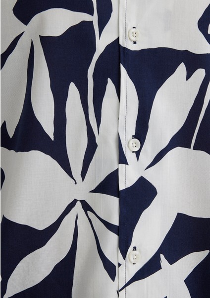 Baskılı Lacivert Gömlek 0211533-89921