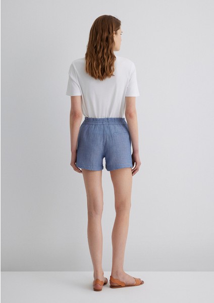 Dokulu Mavi Şort 1410132-89861