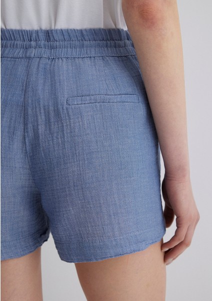 Dokulu Mavi Şort 1410132-89861