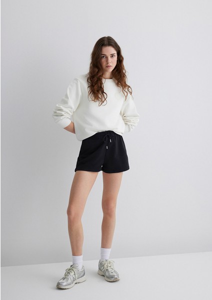 Siyah Basic Şort 1410152-900