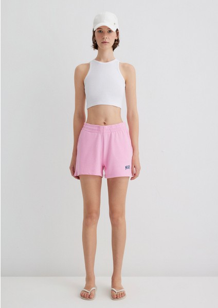 Mavi Logo Baskılı Pembe Şort 1410155-70972