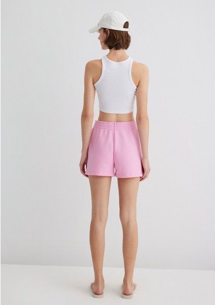 Mavi Logo Baskılı Pembe Şort 1410155-70972