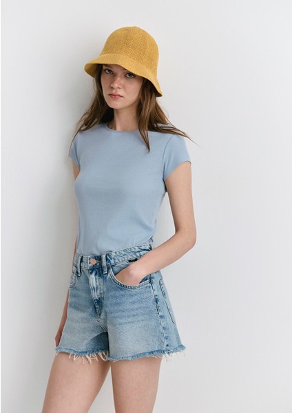 Cherry 90LAR Vintage Açık Mavi Jean Şort 1410022-89733